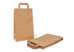 Szidibox Karton Papírtáska szalagfüles, papírszatyor 22x36+10cm barna 100db/csomag (SZID-02522)