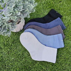 Aura Via Fiú sportos bordás pamut zokni szett - 5 pár/cs 32-35 97561