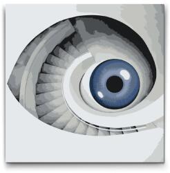  Festés számok szerint - Szemformájú lépcsők Méret: 50x50cm, Keretezés: Kartonlemezen