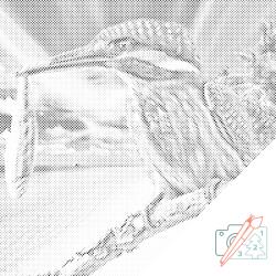  PontPöttyöző - Jégmadár Méret: 50x50cm, Keretezés: Keret nélkül (csak a vászon), Szín: Zöld