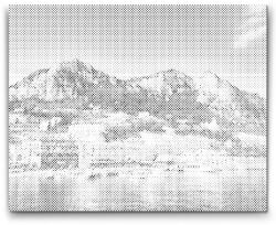  PontPöttyöző - Capri 2 Méret: 40x50cm, Keretezés: Kartonlemezen, Szín: Kék