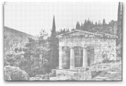  PontPöttyöző - Delphi, Görögország Méret: 40x60cm, Keretezés: Műanyagtáblával, Szín: Piros