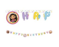 Procos Banner Happy Birthday - Gabby's Dollhouse