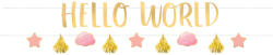 Amscan Banner Hello World - roz 176, 8 x 17, 8 cm