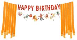 PartyDeco Banner Happy Birthday - Circ 275 cm