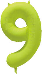 Amscan Balon folie cu numărul 9 - Galben neon 86 cm