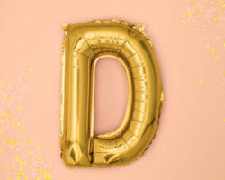  D betű arany lufi