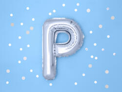  P betű ezüst lufi