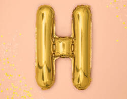  H betű arany lufi