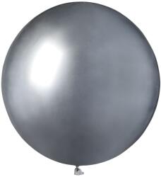  Ezüst fényes metál lufi 48 cm - partyzunk