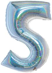  5 szám irizáló fólia lufi - partyzunk