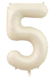  5 szám bézs fólia lufi - partyzunk