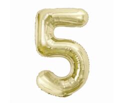  5 szám pezsgő arany fólia lufi
