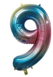  9 szám szivárvány lufi