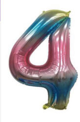  4 szám szivárvány lufi