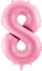  8 szám rózsaszín fólia lufi