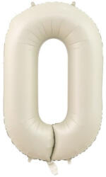  0 szám bézs fólia lufi - partyzunk