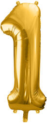  1 szám arany fólia lufi