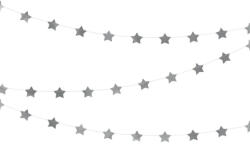  Csillagos transzparens ezüst