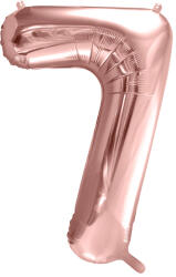  7 szám rosegold fólia lufi