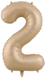  2 szám karamell barna lufi - partyzunk