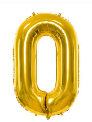  0 szám arany fólia lufi