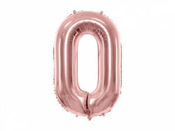  0 szám rosegold fólia lufi