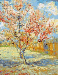 Figured Art Set pictura pe numere, cu sasiu, Piersici in floare - van Gogh, 40x50 cm (PN2102-Y)