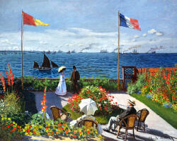 Figured Art Set pictura pe numere, cu sasiu, Terasa de la Sainte - Adrasse, Monet, 40x50 cm (FA10109-Y)