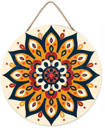 Figured Art Set pictura pe numere rotunda, pe lemn, Mandala solara, O30cm (RFA035)