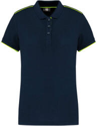 Designed To Work WK271 LADIES' SHORT-SLEEVED CONTRASTING DAYTODAY POLO SHIRT (wk271nv/fye-xl)