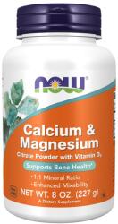 NOW NOW Calcium & Magnesium Citrate Powder with Vitamin D3, 227 Grams