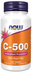 NOW NOW Vitamin C-500 with Rose Hips, 100 Tablets - fitnesdobavki - 17,41 лв