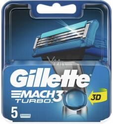 Gillette Mach3 Turbo cserélhető pengék borotvához, 5 db (246016)