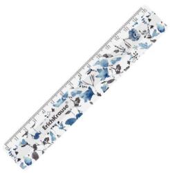 ErichKrause Frozen műanyag vonalzó - 15 cm - fehér virágos (FR-55893FEHER)