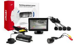 AMiO Tolatóradar 4 Darab Fekete 22 mm-es Szenzorral, 4.3" Tft Monitorral + Éjjellátó - fizz - 25 340 Ft
