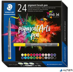 STAEDTLER Ecsetirón készlet, STAEDTLER "Pigment brush 371", 24 különböző szín (371 C24)