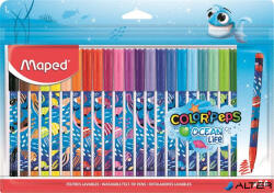 Maped Filctoll készlet, 2 mm, kimosható, MAPED 'Color'Peps Ocean Life', 24 különböző szín (845703)