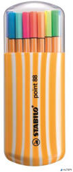 STABILO Tűfilc készlet, 0, 4 mm, STABILO "Point 88 Zebrui", 15+5 különböző szín (8820-022) - alter