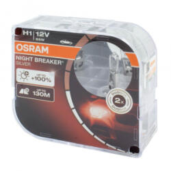 OSRAM Night Breaker Silver +100% izzó - H1 - P14, 5t - 12V - 55W - Pár (3064150NBSDUO) (3064150NBSDUO)