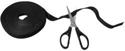 LogiLink Vágható Tépőzáras Kábelkötegelő, 10M X 20Mm - Fekete