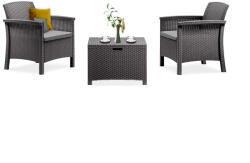 Leziter Venus Balcony set mobilier de grădină grafit (LBIV2GAR-GRA)