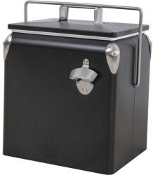 Mirpol Ladă frigorifică retro metalică Tourist, 13 l, neagră (5905610252564)