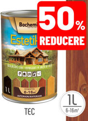 Estetik Clasic Lazura lemn BOCHEMIT ESTETIK CLASIC 1L TEC, protectie UV (ESTKCLAS-TEC-1L)