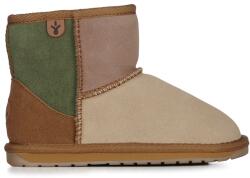 Emu Emu, Wallaby colorblock dizájnú nyersbőr csizma, Bézs, Khaki, 32 EU (K13105-CHESTNUT-1)