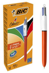 BIC Golyóstoll, 0, 3 mm, nyomógombos, négyszínű, '4 Colours Fine' (BC982867) (BC982867)