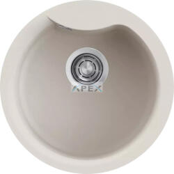 Elleci ELLECI- Mosogatótálca Ego Round 48, 5 Granitek kerek medence Bianco soft G39 (LGEROU39)