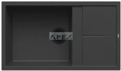 Elleci ELLECI- Mosogatótálca Unico 410 86x50 Granitek 1 m. +cseppt. Nero G40 fekete kiegészítőkkel (LGU41040BKM)