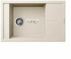 Elleci ELLECI- Mosogatótálca Unico 305 78x50 Granitek egymedence + csepptálca G62 Bianco Antico (LGU30562) - webmuszaki