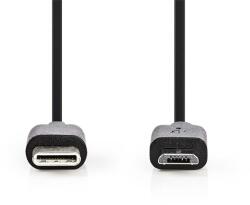 Nedis CCGL60750BK10 USB kábel USB 2.0 1 M Micro-USB B USB A Fekete (CCGL60750BK10) - easy-shop